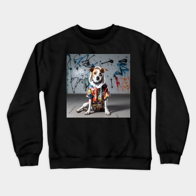 Graffitti Dog Crewneck Sweatshirt by NatashaCuteShop